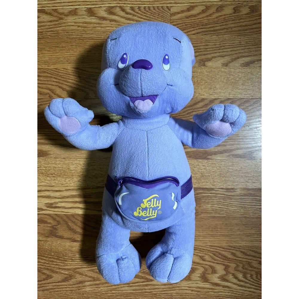 Jelly Belly Teddy Bear Plush Doll Fanny Pack Purple Grape RARE